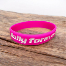 RALLY FOREVER szilikon gyerek karkötő, pink